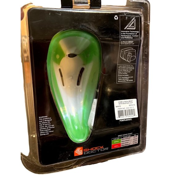 Shock Doctor Core 2 Pack Brief Bioflex Cup Boys XS Hardcore Protection - Picture 3 of 5